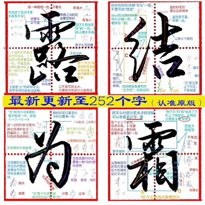 毛笔行书字帖行楷书法教程临摹练字帖初学者入门千字文字析成年人