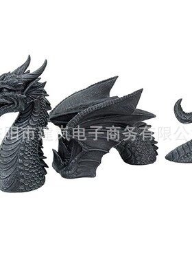 树脂园艺庭院飞龙黑白飞龙雕像园