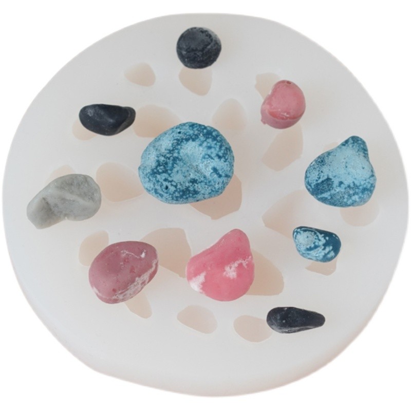 鹅卵石小石子硅胶模具食品级 DIY香薰蜡烛手工皂巧克力多肉盆栽