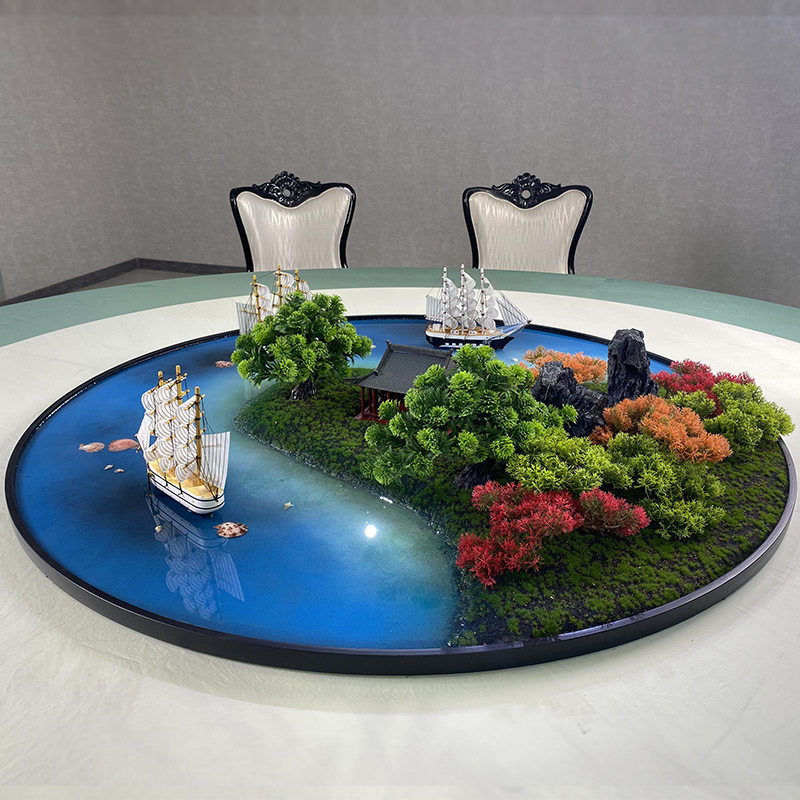 酒店餐桌转盘中间仿真沙盘造景摆设创意景观盆景摆装饰品,家居饰品,仿真花/假花,淘宝优惠券,粉丝福利购,淘宝优惠卷