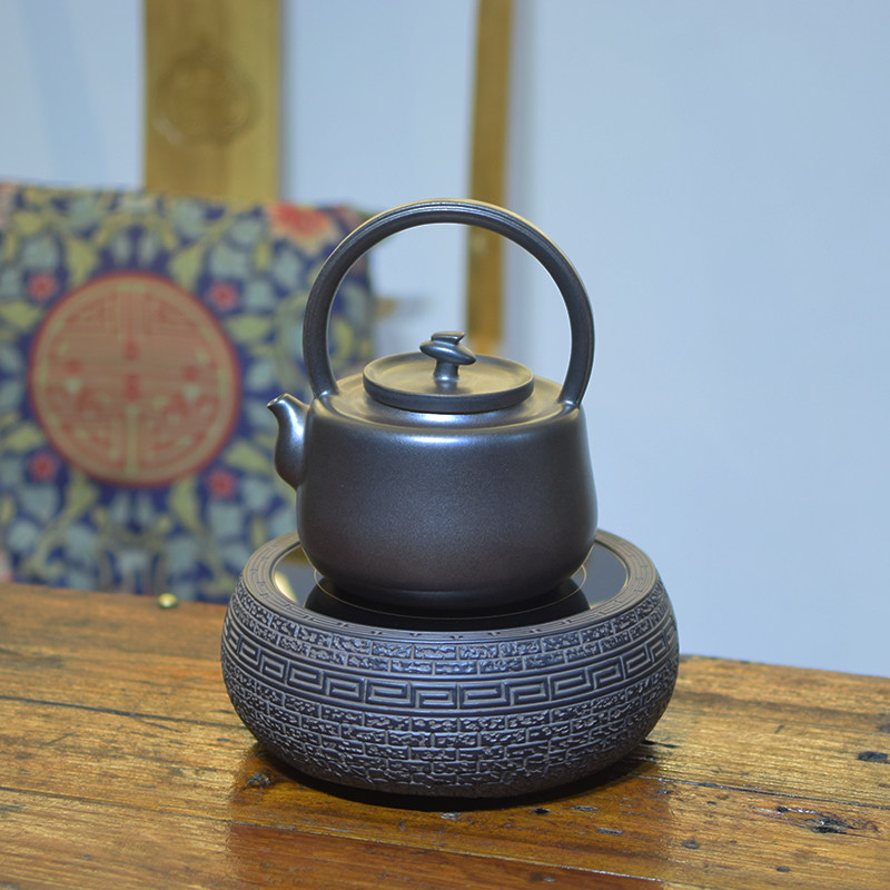 陶龙道 电陶炉煮茶器辐射迷你小茶炉陶壶静音 铁壶银壶