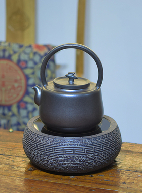 陶龙道 电陶炉煮茶器辐射迷你小茶炉陶壶静音 铁壶银壶