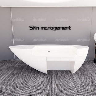 烤漆异型前台接待台办公桌医美咨询台公司形象台店铺收银台