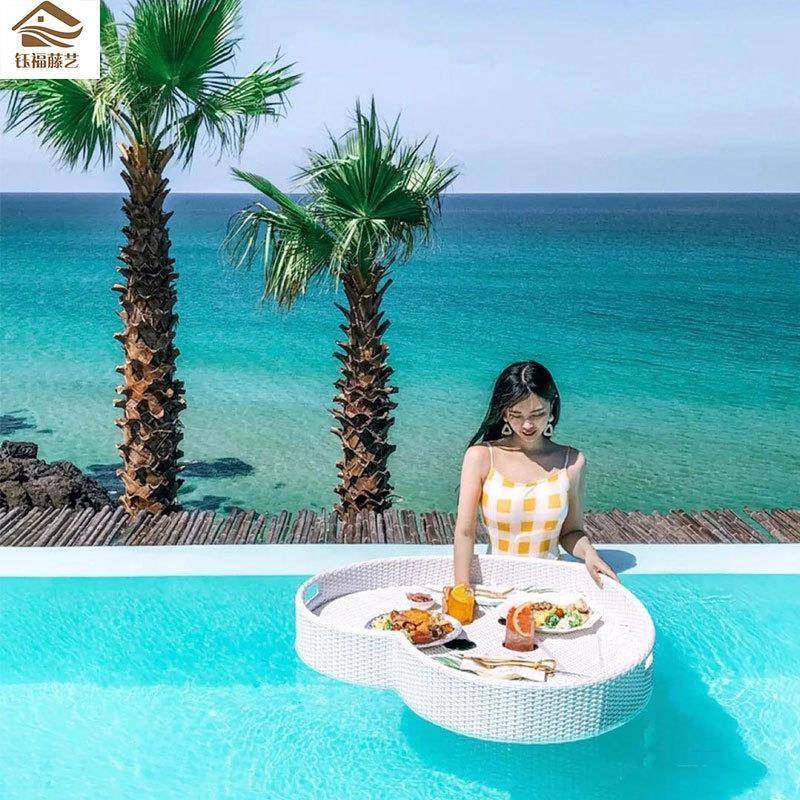 巴厘岛民宿泳池漂浮托盘早餐下午茶水上餐盘越南网红藤编篮子酒店,商业/办公家具,商用藤编家具,淘宝优惠券,粉丝福利购,淘宝优惠卷