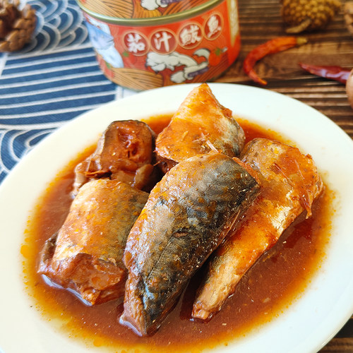大连风味茄汁鲅鱼罐头开罐即食