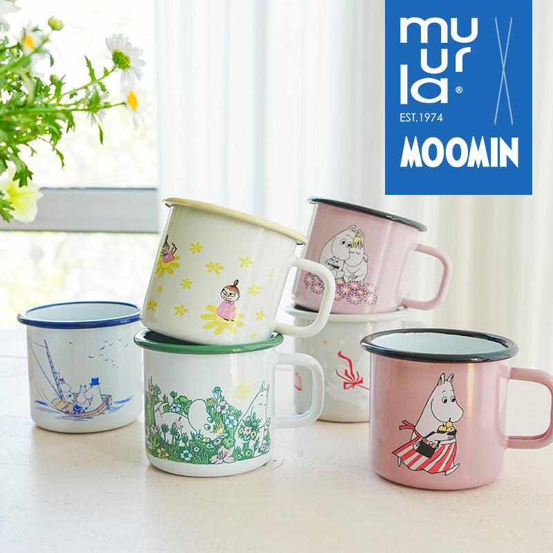 芬兰muurla姆明搪瓷杯moomin杯子儿童可爱水杯女北欧370ml马克杯
