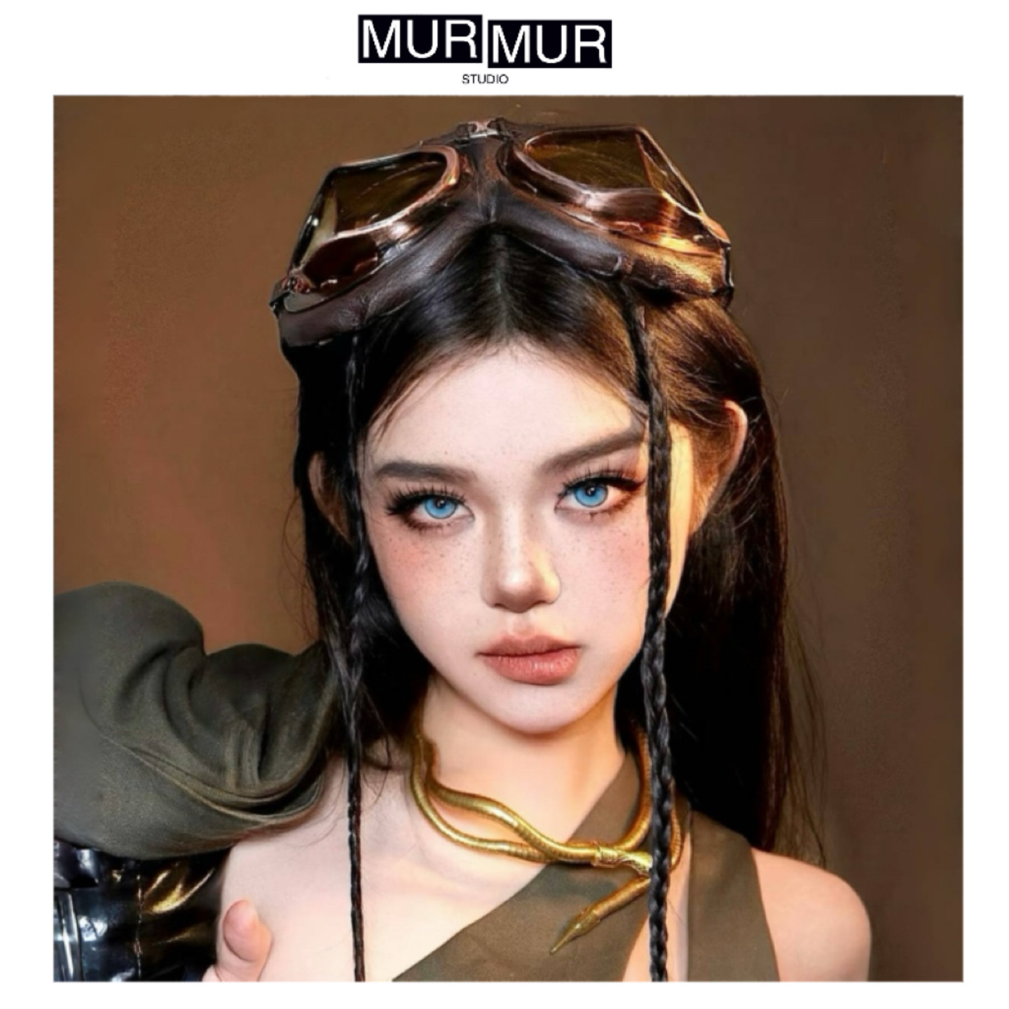 MurMur 复古朋克个性哈雷眼镜护目镜摩托车机车骑行飞行防风沙镜