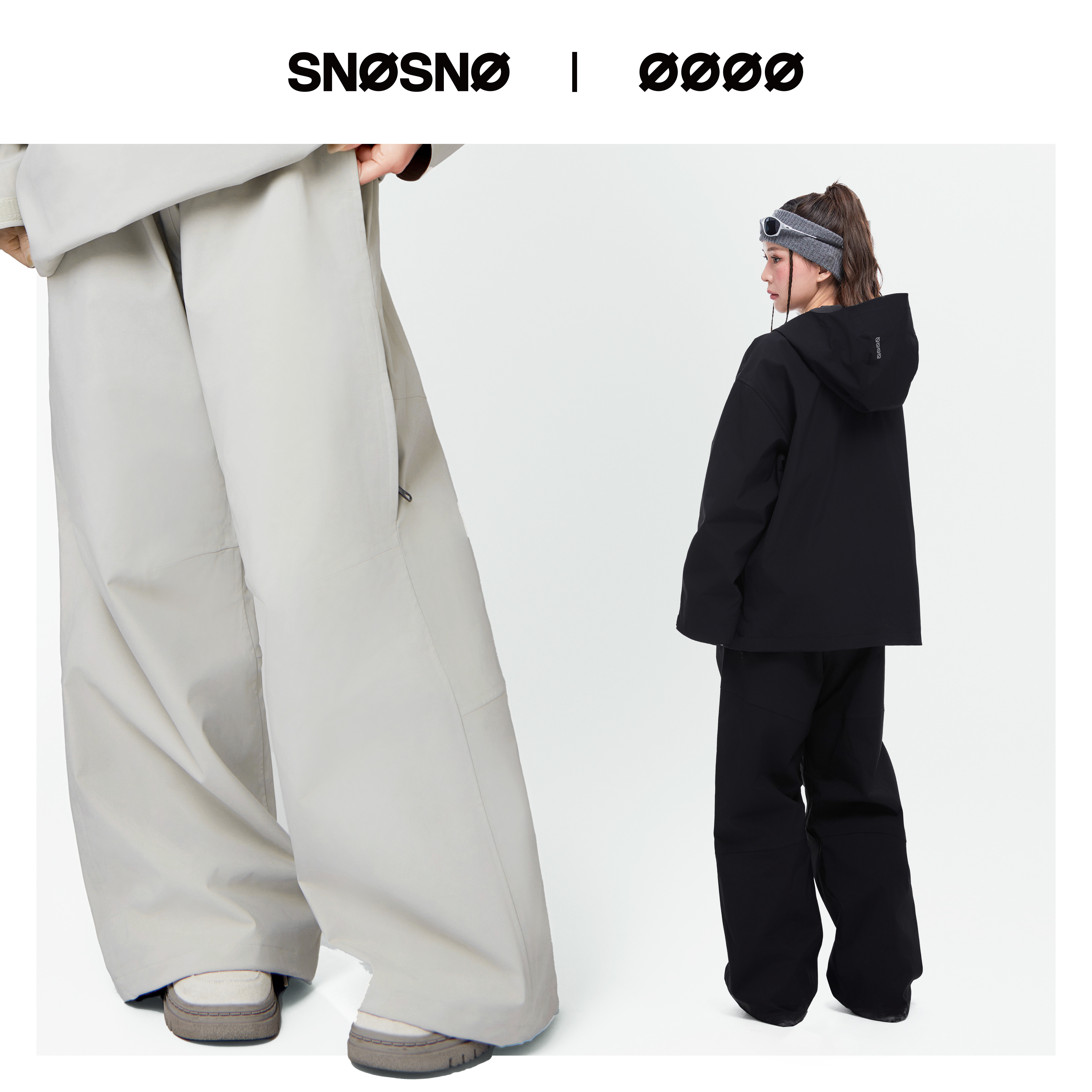 SNOSNO宽松滑雪裤2025新款全压胶