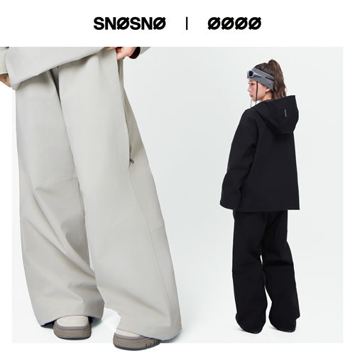 SNOSNO宽松滑雪裤2025新款全压胶
