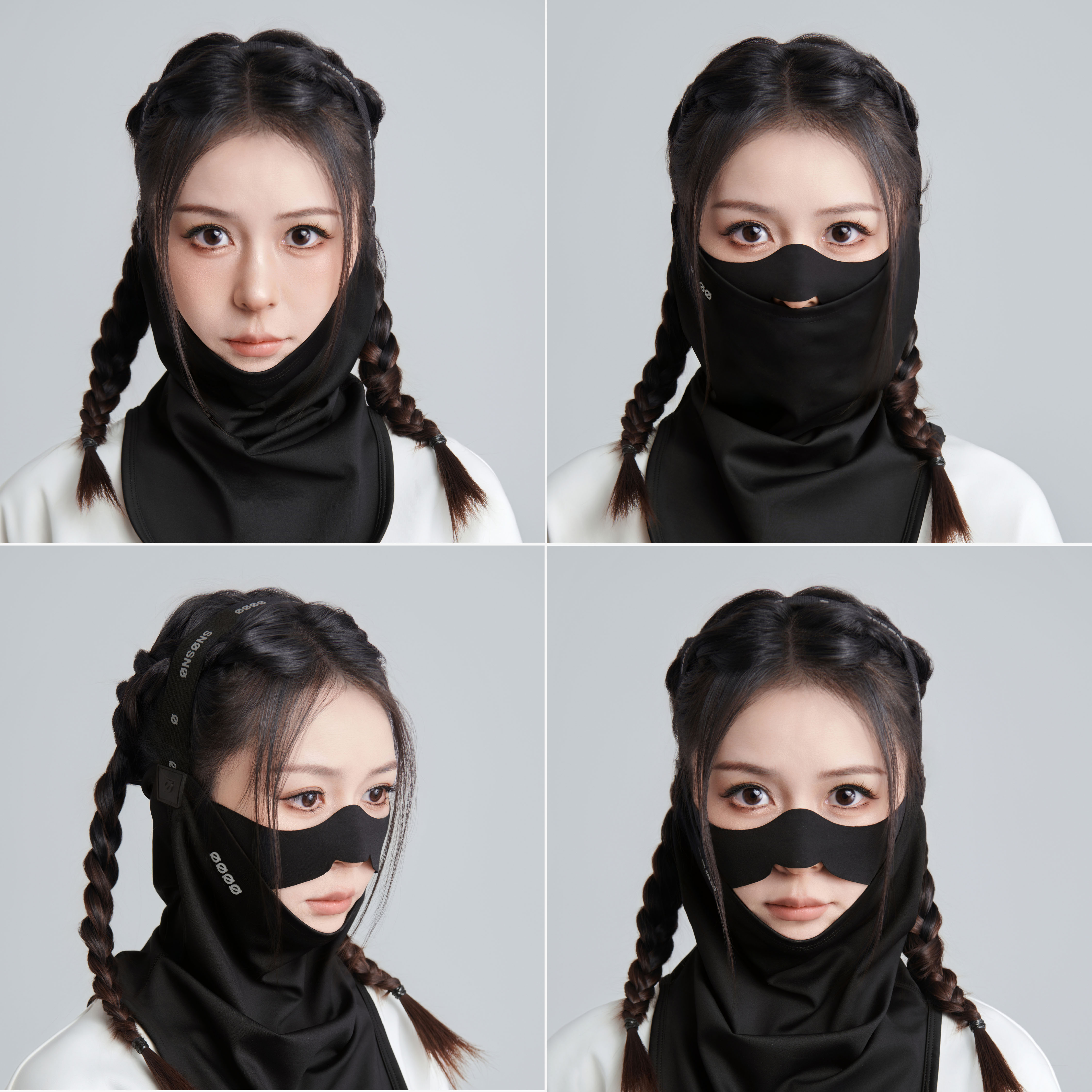 SNOSNO滑雪护脸护脖滑雪面罩男女同款加绒保暖防风透气不起雾雪场