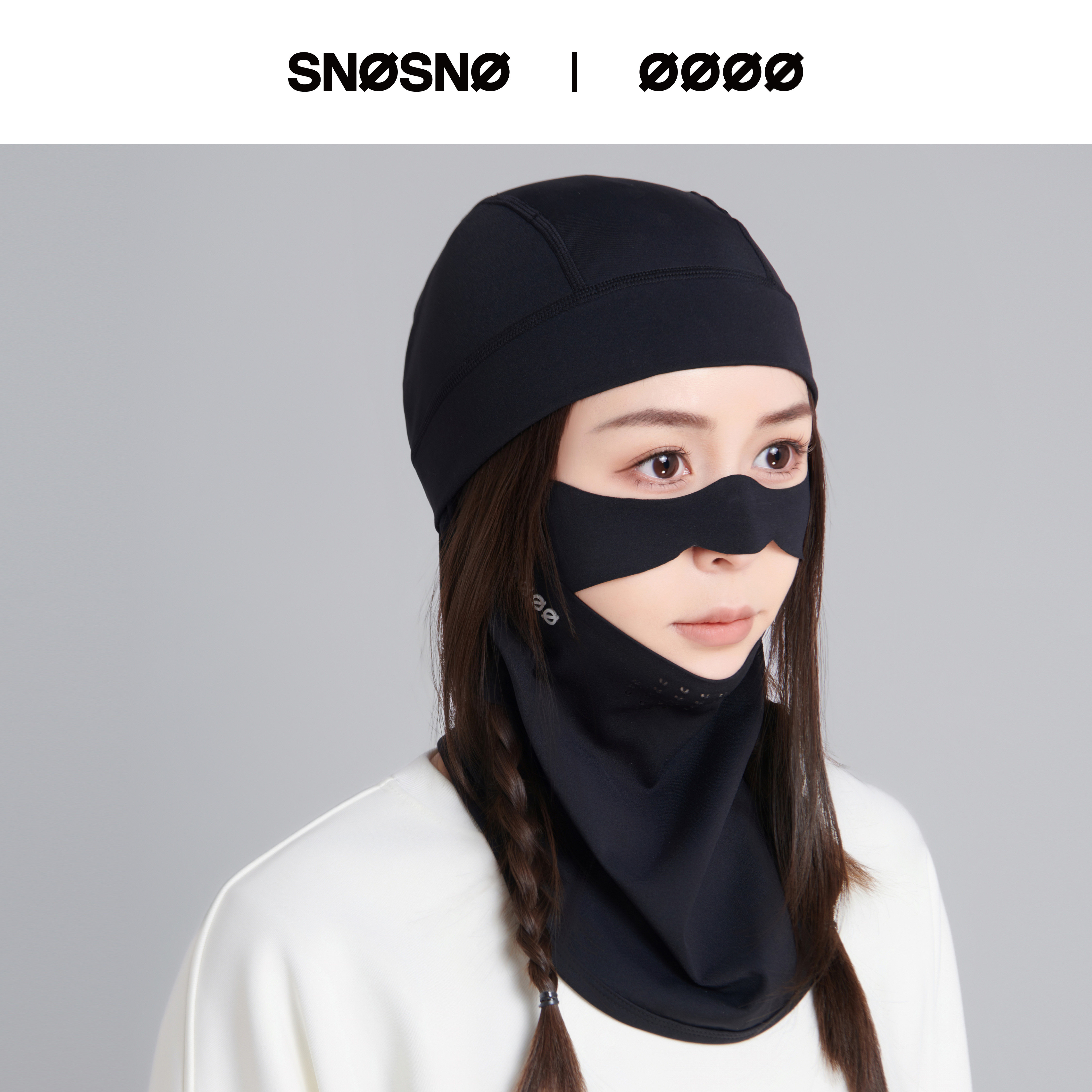 SNOSNO全包分体滑雪面罩滑雪护脸护脖配件男女同款保暖防风透气