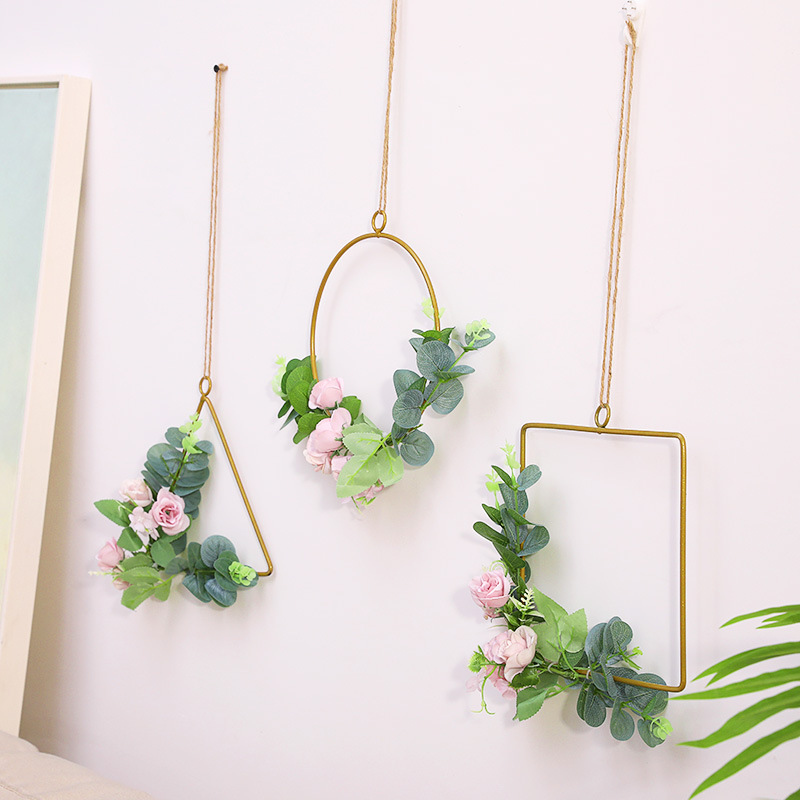 房间挂饰花环创意客厅奶茶店墙壁墙上挂花装饰品墙面挂件植物花艺
