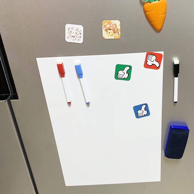 磁性软白板冰箱贴留言板磁吸白板黑板贴磁力记事本写字画板可移除