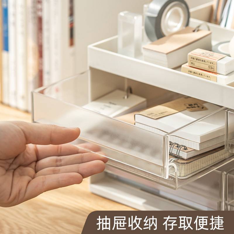 厂家直销桌面用笔筒收纳盒ins高颜值笔筒收纳大容量防尘塑料笔桶