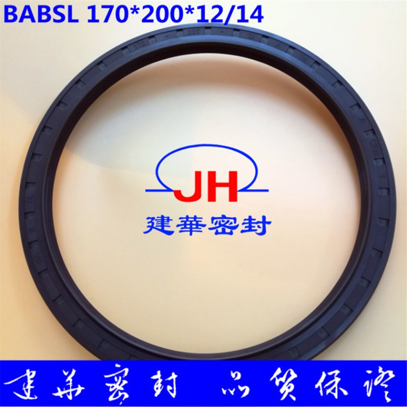 德国标准BABSL 170*200*12/14 棕色氟胶耐高温高压马达骨架油封