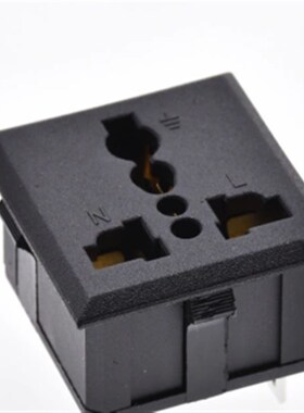 AC电源插座AC-011 AC-224 WD-601直脚无耳朵AC插座15A250V