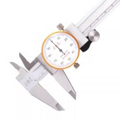 高精度 不锈钢卡尺 150 300mm 上工带表卡尺 200 带表游标卡尺