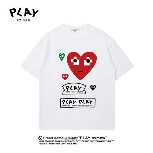 PLAYAVMXW百搭爱心宽松休闲上衣