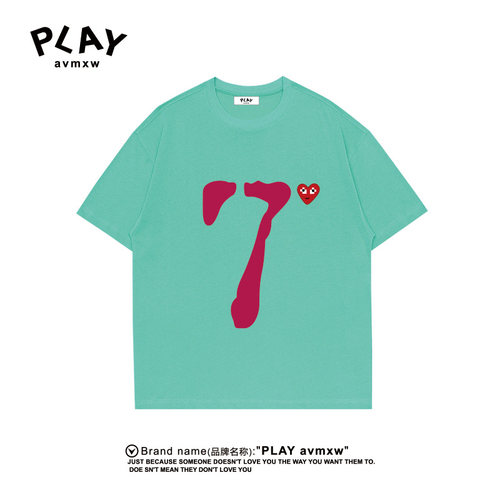 PLAYAVMXW款数字爱心百搭上衣