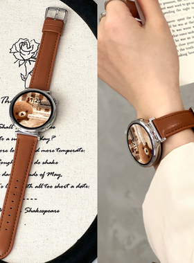 适用华为gt6表带手表watch5新款女gt5腕表pro女款gt4智能watchgt6高级gt3女士gt2女41秋冬gt小众gt1高端真皮