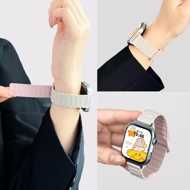 【张婧仪同款】适用华为Fit4手表表带4pro硅胶磁吸手腕带新款FIT3运动星光色腕带透气女款高级watch腕带智能