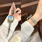 fitnew 创意金属卡通猫狗华为fit3表带高级感小众小香风夏天透气女款 猫狗总动员 适用华为fit4手表表带时尚