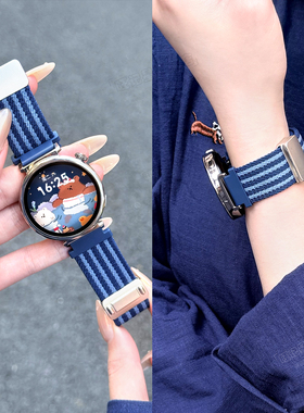 【编织磁吸】适用华为gt6表带gt5手表watch5Pro新款GT4女款腕带智能GT3运动男款高级感原装官方精致41mm专用