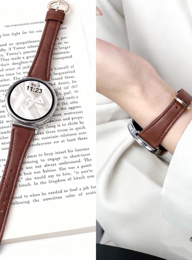 适用华为GT6表带手表Watch5新款女GT5腕表pro女款GT4智能WatchGT6高级gt3女士gt2女41运动gt皮质gt1高端真皮