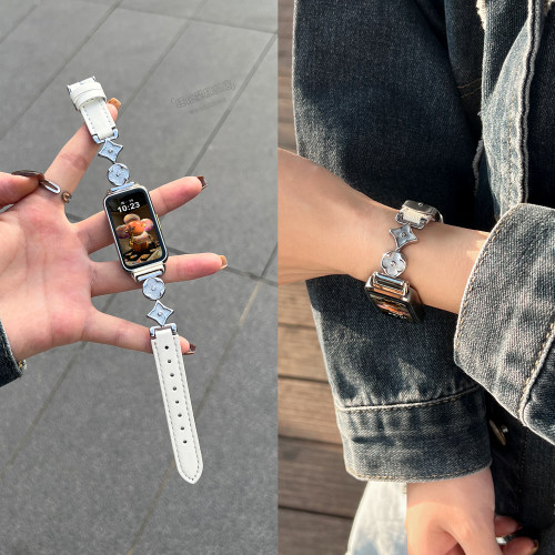 适用华为手环11/10/9四叶花表带