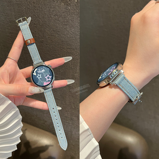 【铆钉牛仔】适用华为GT6表带GT5手表新款watch4Pro智能GT3高级感41mm创意GT2小众女款秋冬46mm官方原装正品