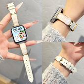 鎏金手镯 适用华为FIT4手表表带WATCH FIT3鎏金手镯腕带FIT 4PRO金属拼荔枝纹皮质女高级感运动watch fit4