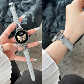 GT2高级感 watchgt5智能GT4pro金属镶钻拼真皮质41mm腕带GT3秋冬新款 缤纷蝴蝶 适用华为GT6表带手表GT5新款