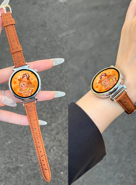 适用华为gt6手表表带GT5/4腕带Watch GT6/5pro星星小猫印花皮带智能运动watch5/4/3小众高级秋冬女替换腕带