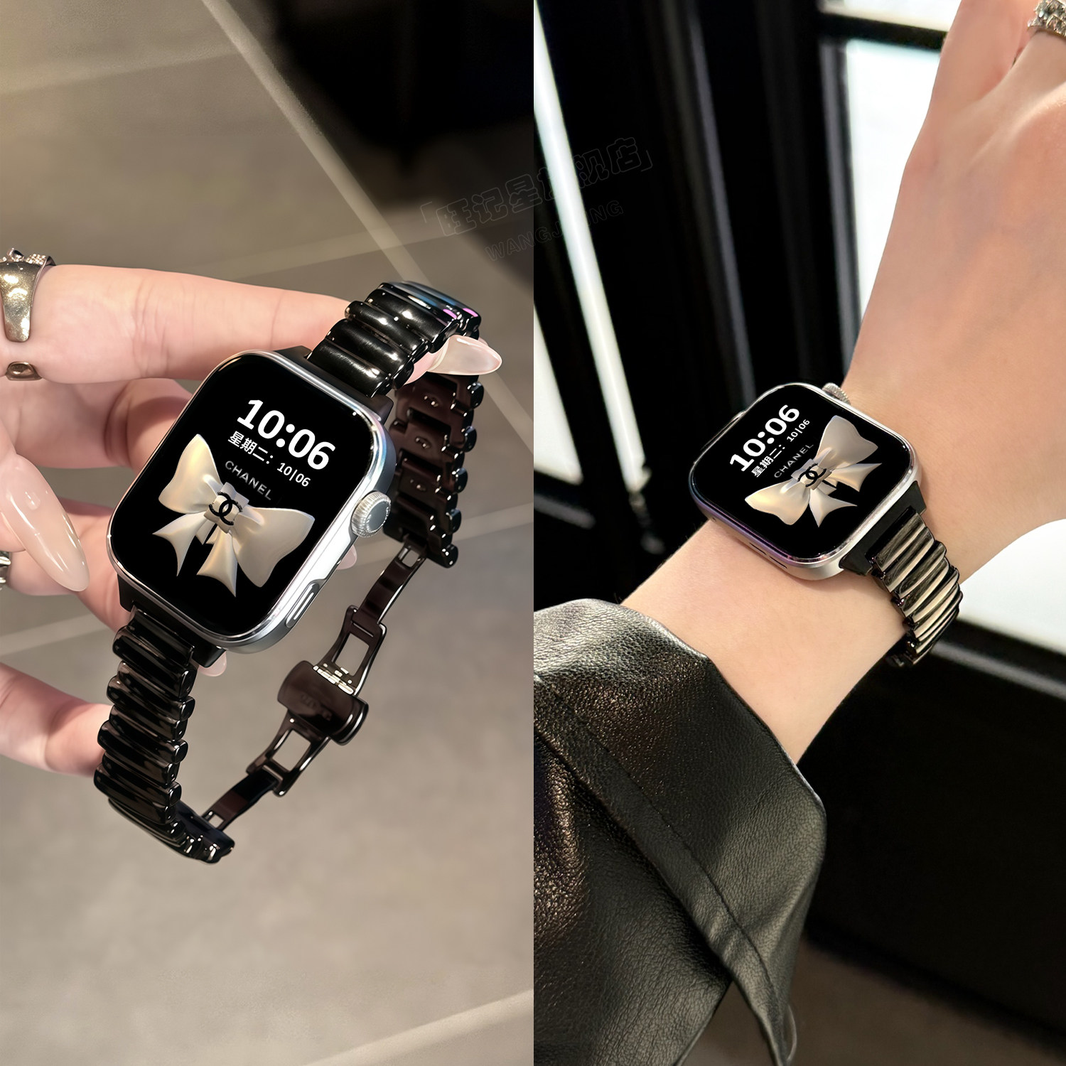 适用华为手表FIT4表带watchfit4智能pro新款不规则表链fit3金属钢带运动创意一株式腕带女士高级感时尚夏日潮