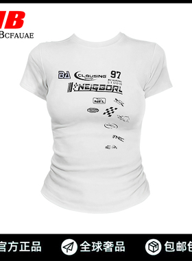 New Bcfauae NB官方正品圆领短袖T恤女2025新款夏季美式显瘦上衣