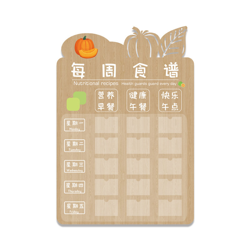 幼儿园C卡通水果图案食谱栏墙贴环创装饰公告栏宣传栏
