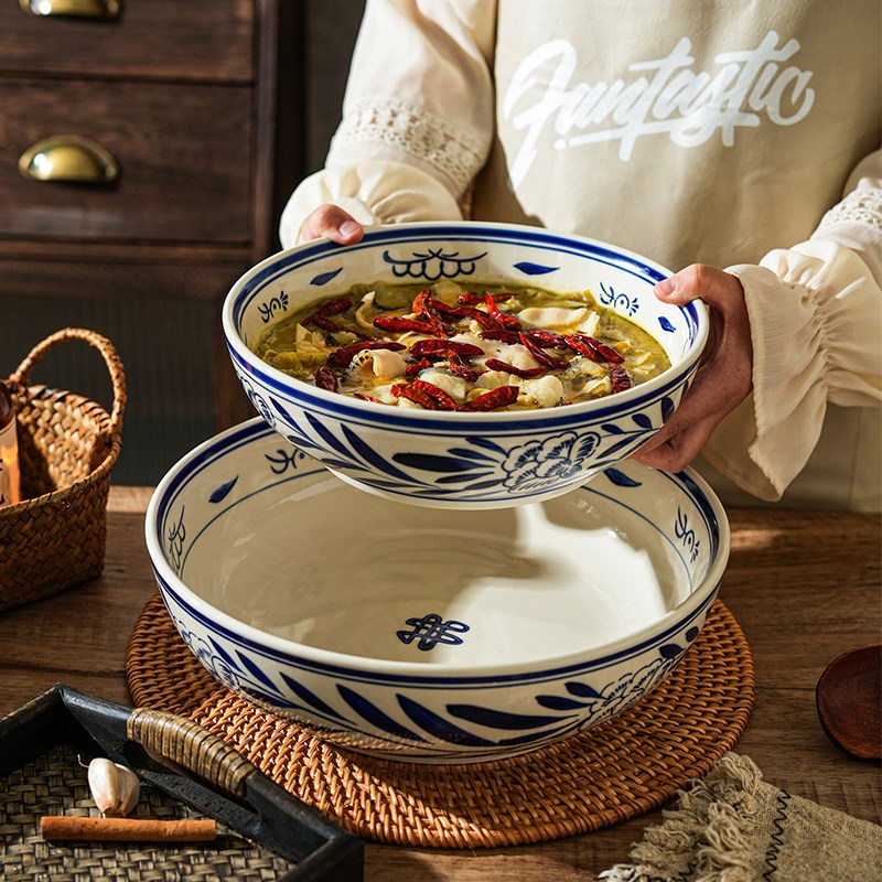 舍里酸菜鱼大盆碗家用大号汤碗陶瓷汤盆盘子水煮肉片毛血旺碗