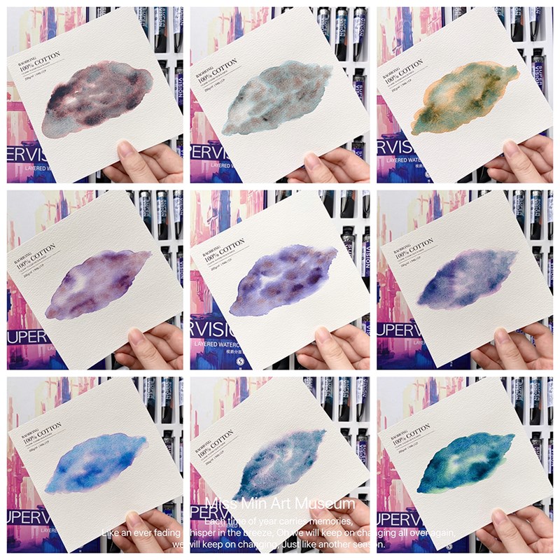 视爵分层色水彩颜料矿物纹理古风插画222新品沉淀色装单支分装