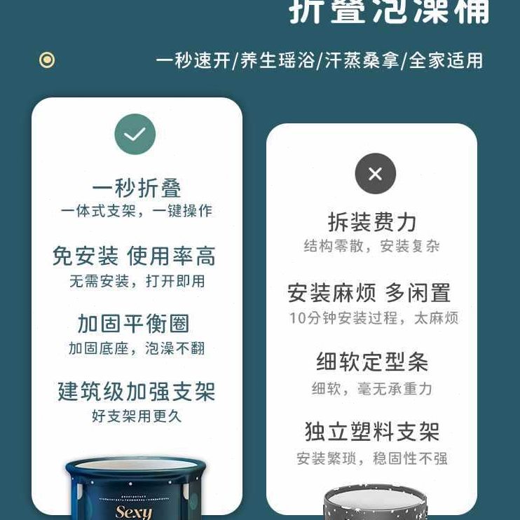 直销泡澡桶大人可折叠浴桶家用成人儿童浴缸全身洗澡坐浴盆女汗蒸