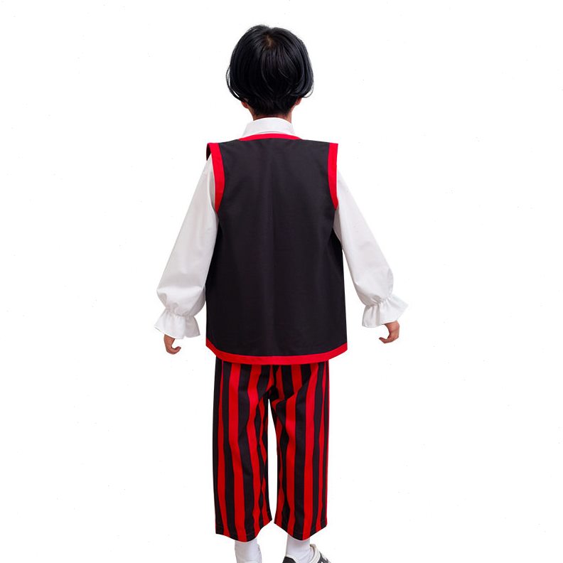 直销万圣节海盗cos服加勒比海盗杰克船长儿童女舞台派对表演服饰