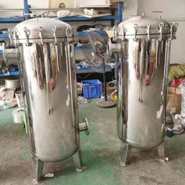 直销抱箍快开手轮快开不锈钢袋式过滤器 弹簧助力大型化工工业