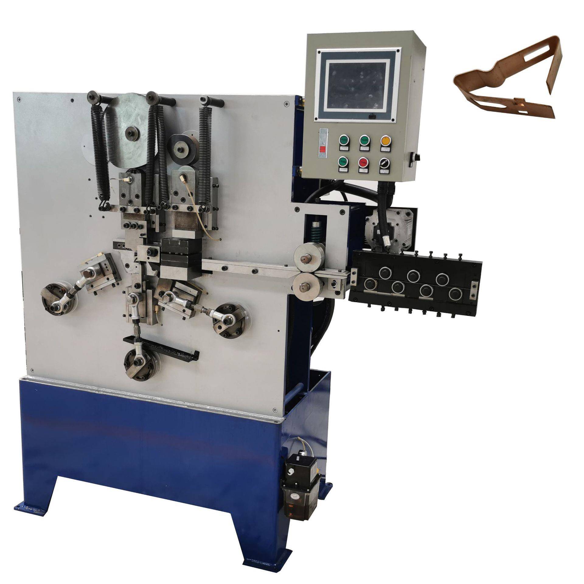 开关弹片成型机 精密卡簧端子成型机 金属铜片折弯机 含精密冲孔