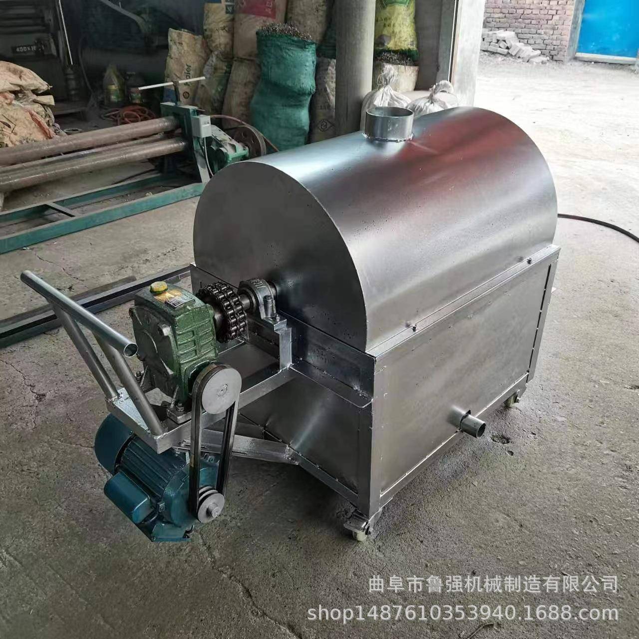 连续式滚筒翻炒机 大豆谷物杂粮烘干机 家用电动炒货机