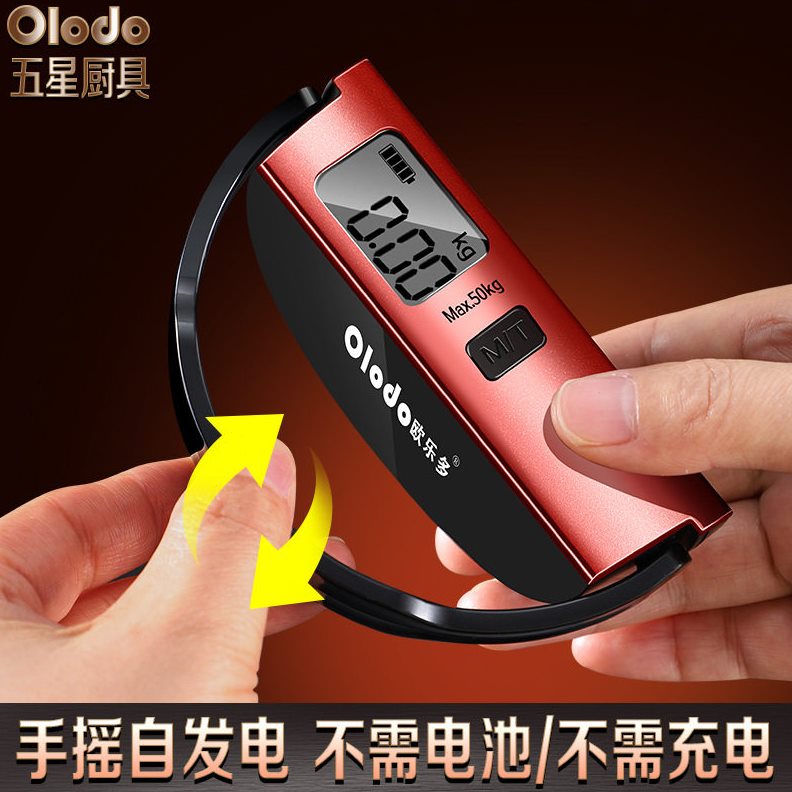 直销旅行随身秤手提电子秤精度勾称小型钓鱼吊称便携式行李箱称重