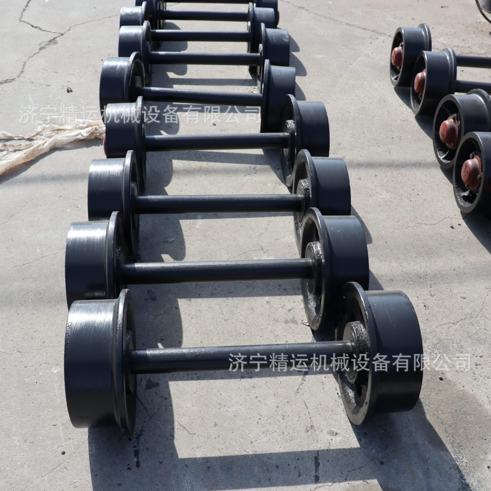 直销矿车轮对轨距600铁路矿车边轨道轮实心铸钢直径300mm矿车轮厂