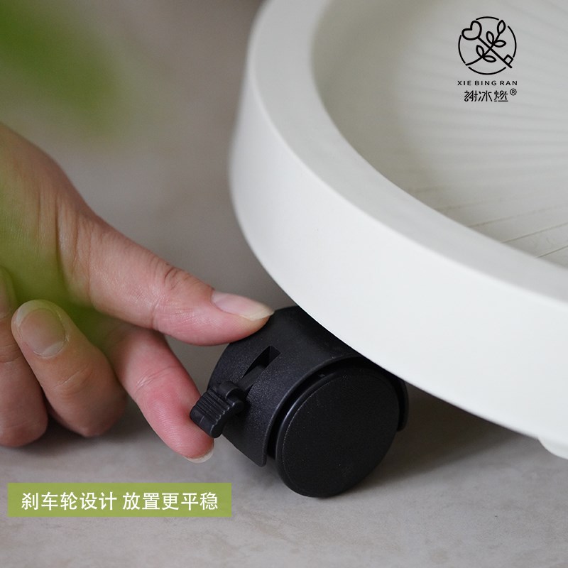 带刹车万向轮移动花盆托盘接水盘可移动塑料加厚种绿植底座带轮