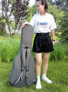 易普锋EJ200民谣吉他包 吉普森SJ200加厚双肩木吉他包42/43寸琴包