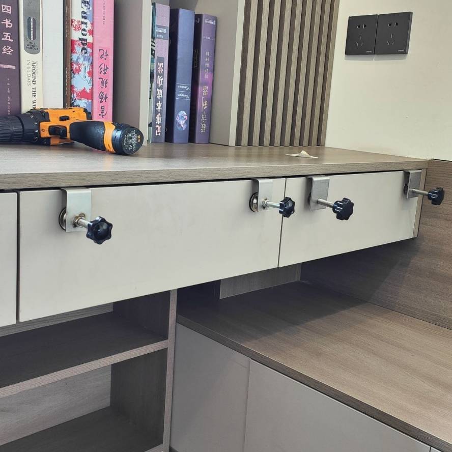 安装抽屉面板神器 G字固定夹子不锈钢抽屉面板安装固定器