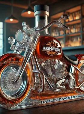 摩托车泡酒瓶密封威士忌酿酒罐家用高硼硅玻璃泡酒器收藏装饰摆件
