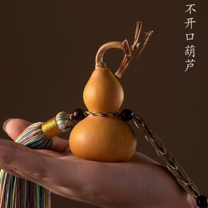 门对门葫芦挂件卧室厕所客厅厨房阳台纯铜五帝钱挂饰天然开口葫芦